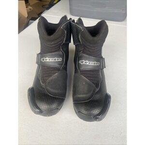 Alpinestars Boots Mens 44 US 9.5 Black SMX-1 R Vented Street Motorcycle Riding